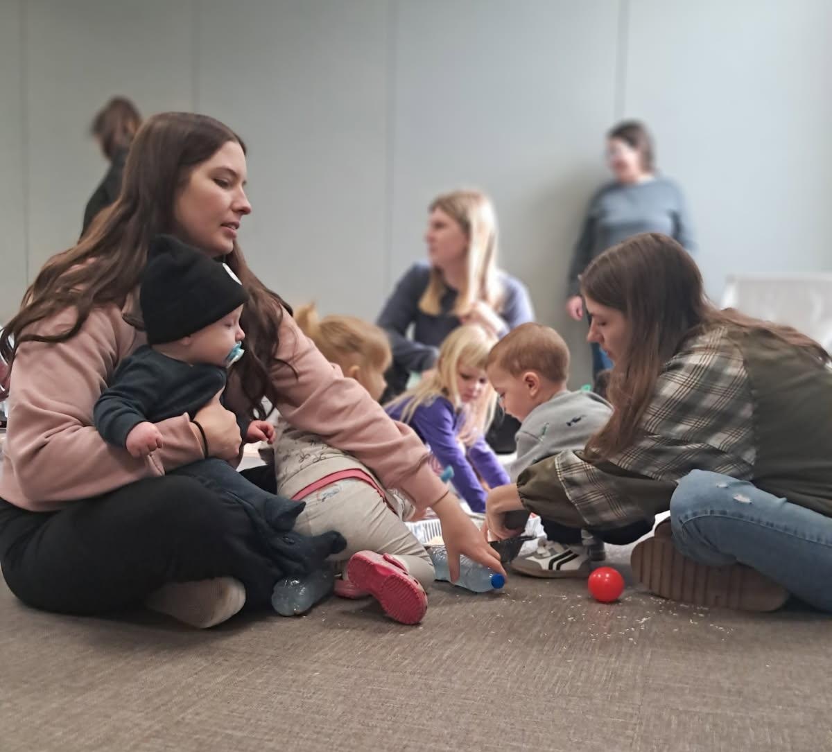 Families learning and playing together at Porter County Children's Museum